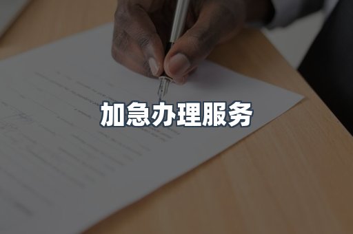 加急办理服务